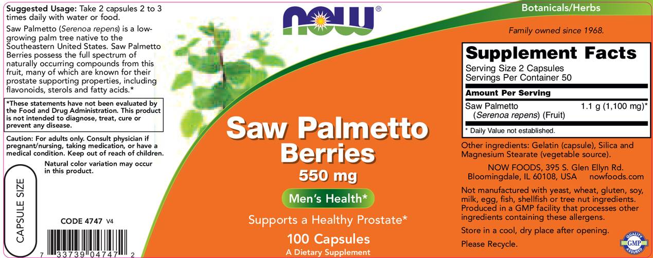 Saw Palmetto Berries 550 mg - 250 kapsułek