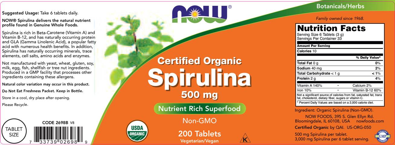 Spirulina 500 mg - 200 tabletek