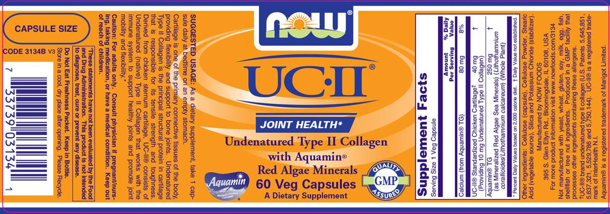 UC II / Type 2 Collagen 40 mg - 120 capsules