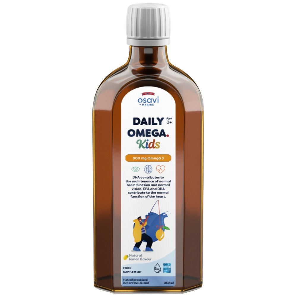 Líquido diário de crianças ômega | Sabor de limão natural - 250 ml