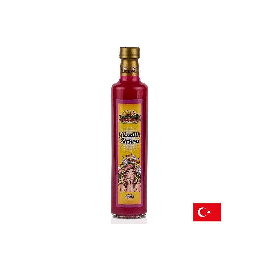 Přírodní octa „Krása“ - z divoké růže, ibišku, levandule, horského jablka, skořice, 500 ml
