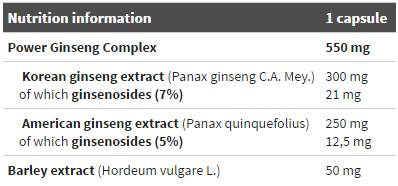 PLATINUM GINSENG™ SPORT EDITION 550 mg - 60 capsules