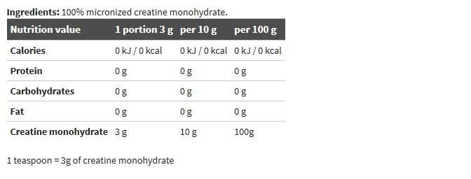 Proszek Creatine Mono Creapure - 500 gramów