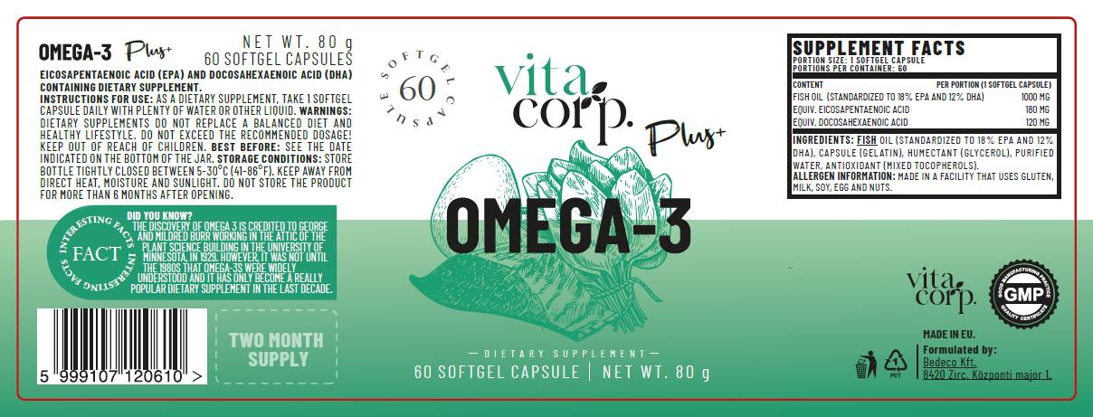 Oomega -3 kalaõli 1000 mg - 60 geeli kapslit