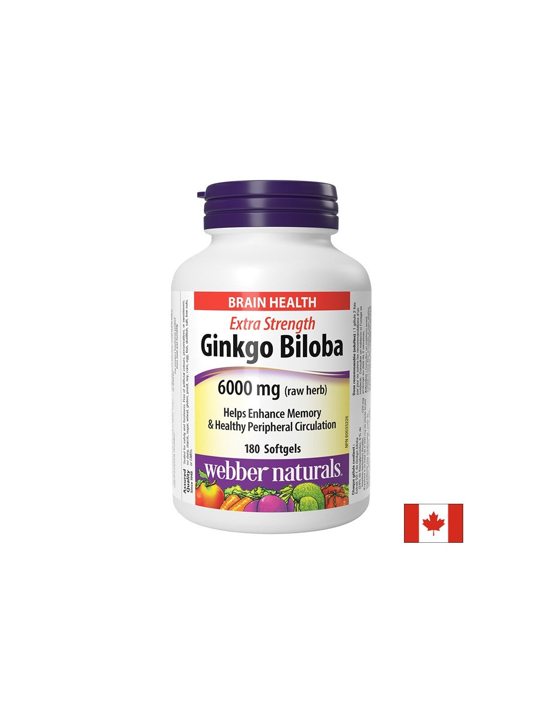 Memory and Concentration - Ginkgo Biloba, 120 mg x 180 softgel capsules
