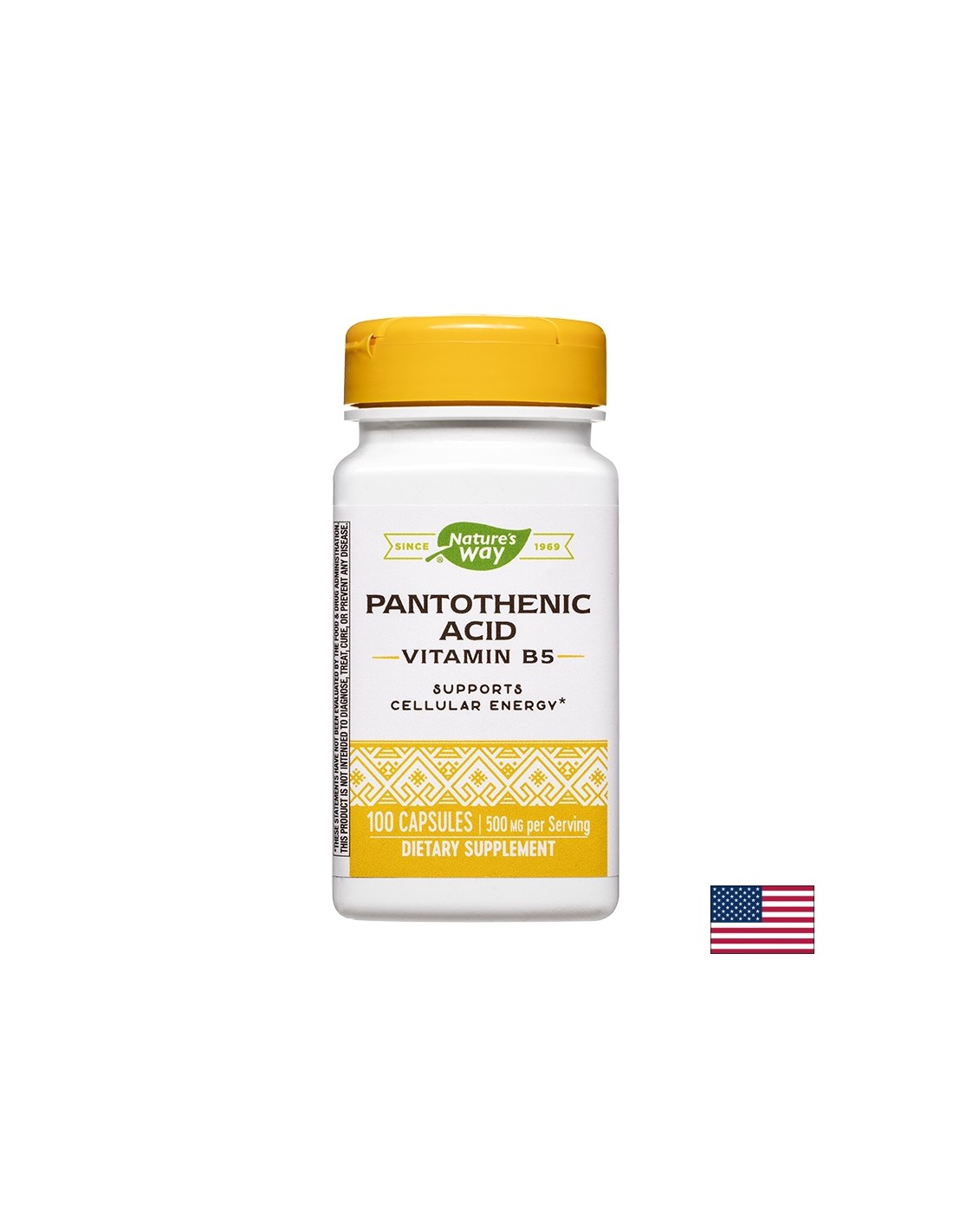Pantothenic Acid (Vitamin B5), 100 capsules Nature's Way