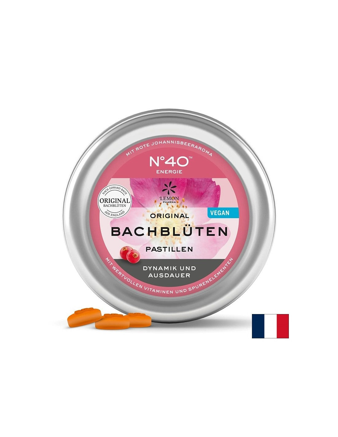 Dr. Bach lozenges - N°40 Energy, 50 g (~ 40 pieces) Lemon Pharma