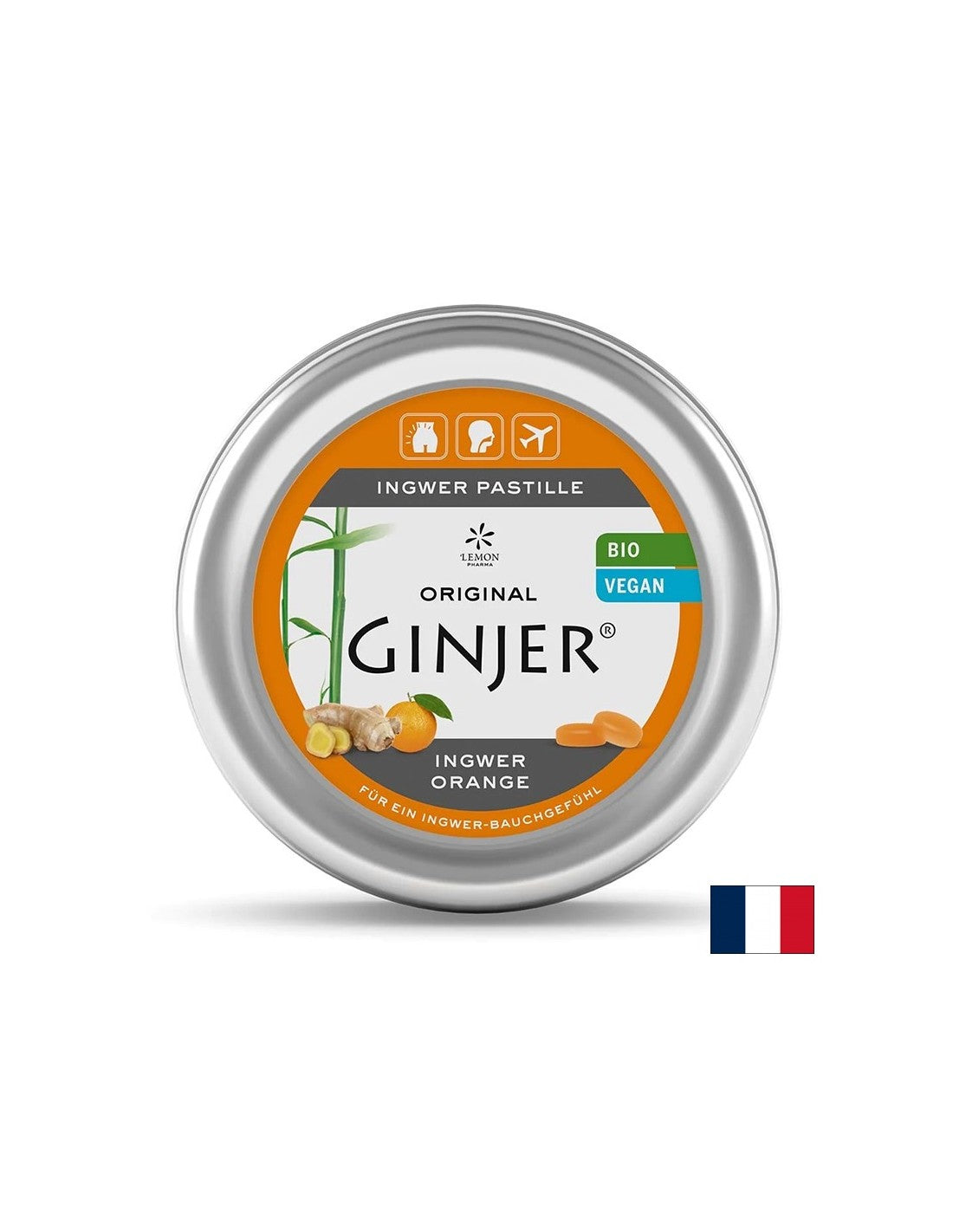Lozenges with Ginger and Orange, 40 g Lemon Pharma