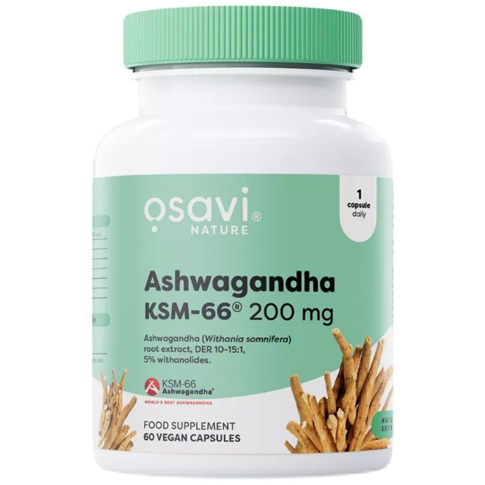 Ashwagandha KSM -66® 200 mg - 60 cápsulas