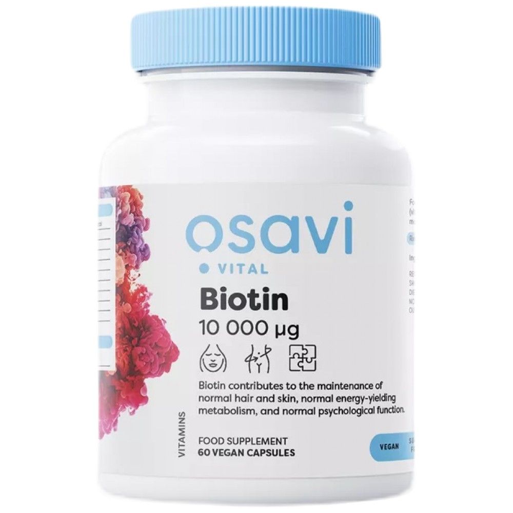 Biotin 10,000 mcg - 60 capsules