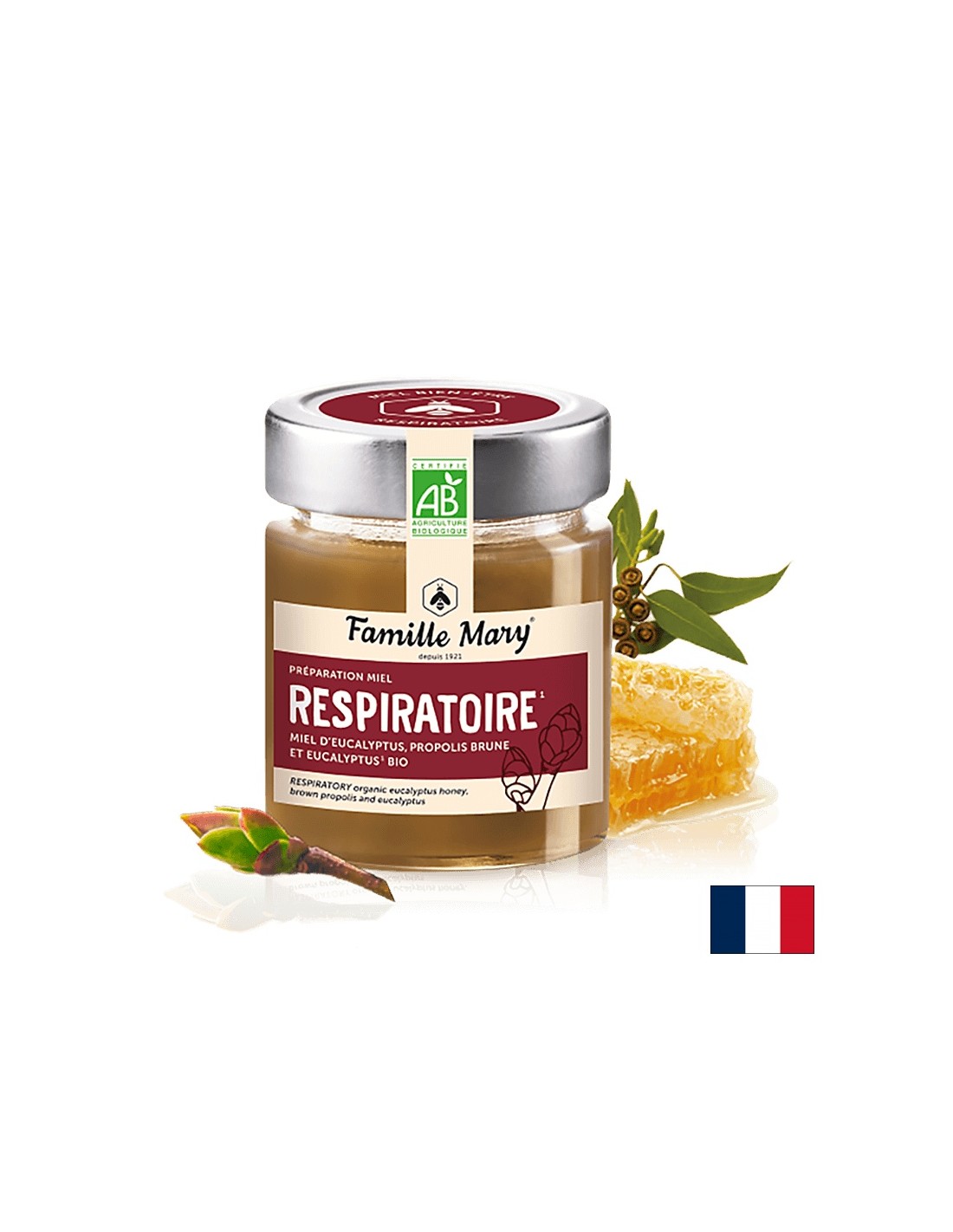 Eucalyptus honey with brown propolis and organic eucalyptus, 170 g