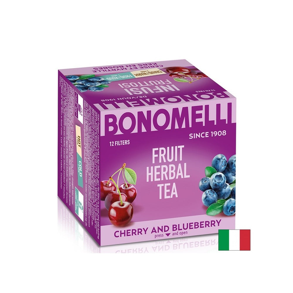 Fruit tea with cherry and blueberries - Rich flavor and antioxidant power, 12 sachets