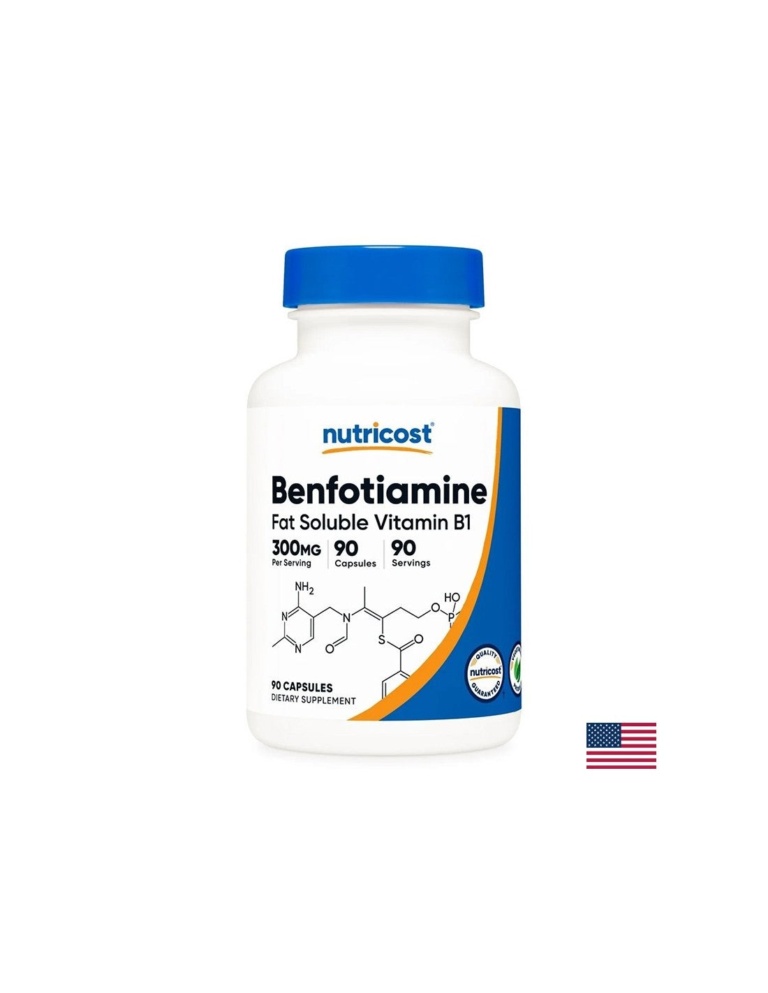 Vitamin B1 (benfotiamin) - pro nervový systém - poškození nervů, alkoholismus, 300 mg, 90 kapslí po dobu 3 měsíců
