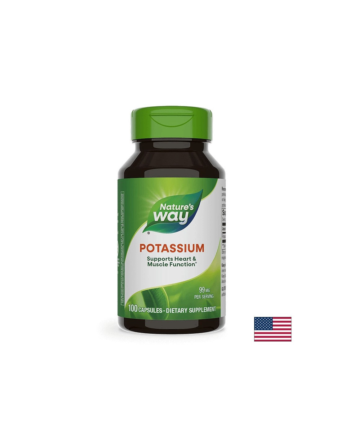 Potassium - health for the cardiovascular system and muscles, 99 mg, 100 capsules