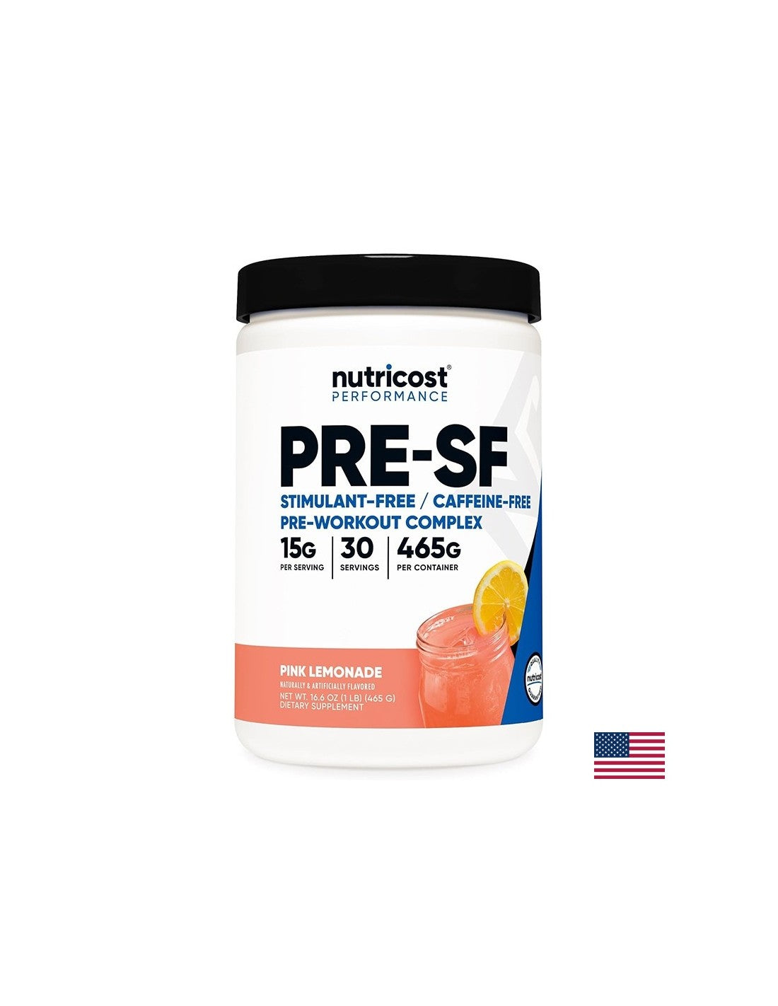 Pre-workout complex PRE-SF, 450 g powder, with pink lemonade flavor, 30 doses