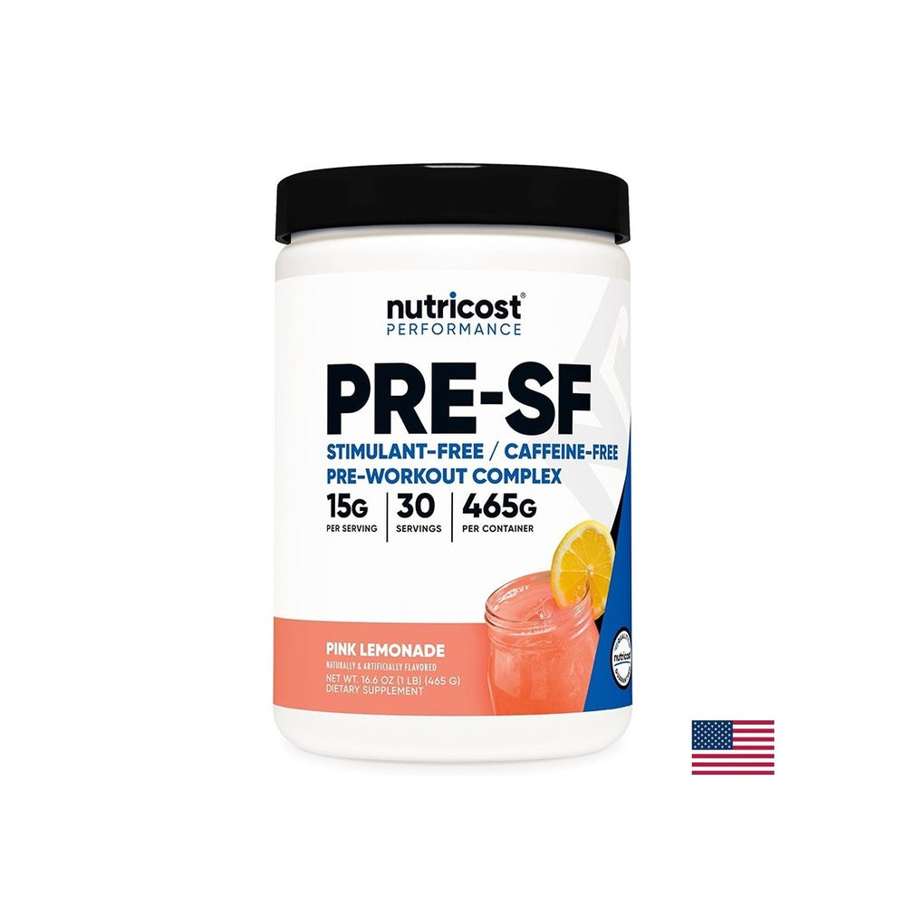 Pre-workout complex PRE-SF, 450 g powder, with pink lemonade flavor, 30 doses