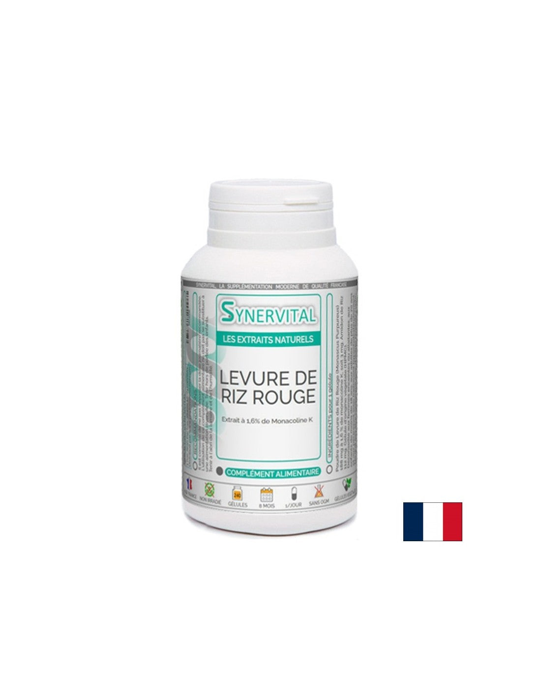 For high cholesterol - Red rice (from yeast), 60 capsules