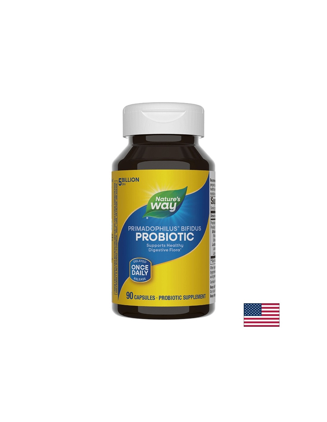 Probiotic Primadophilus Bifidus - Primadophilus Bifidus - colon health, 5 billion active probiotics, 90 capsules