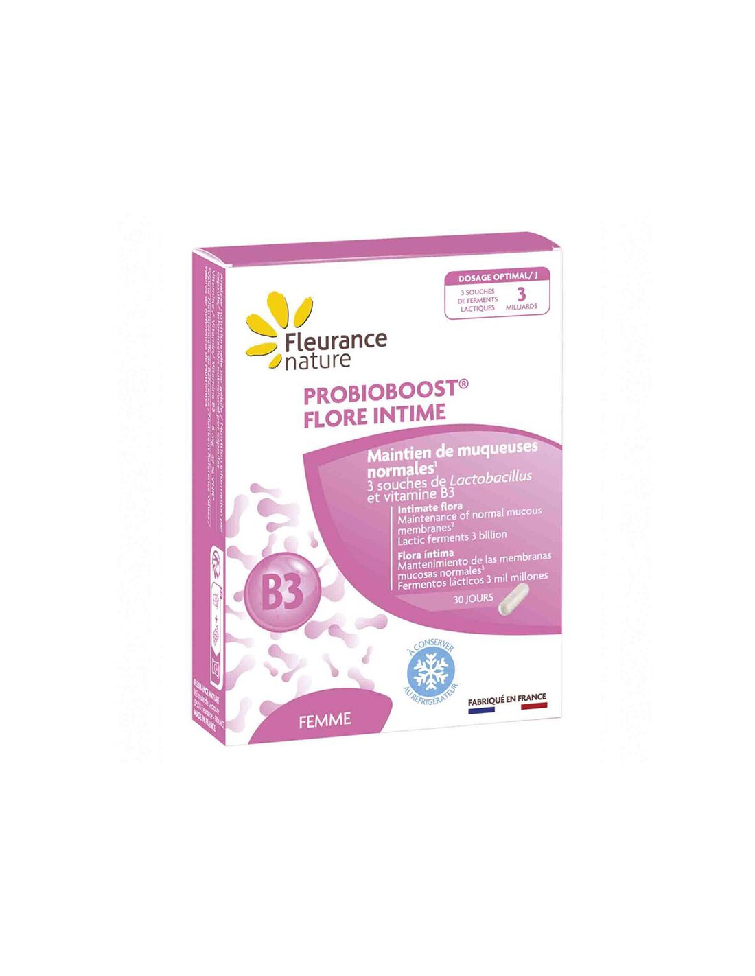Probiotic for good intimate flora Probioboost, 30 capsules Fleurance Nature - Nutra Best Europe