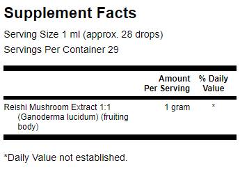 Reishi Mushroom Liquid Extract (Alcohol- & Sugar-Free) - 29.6 ml