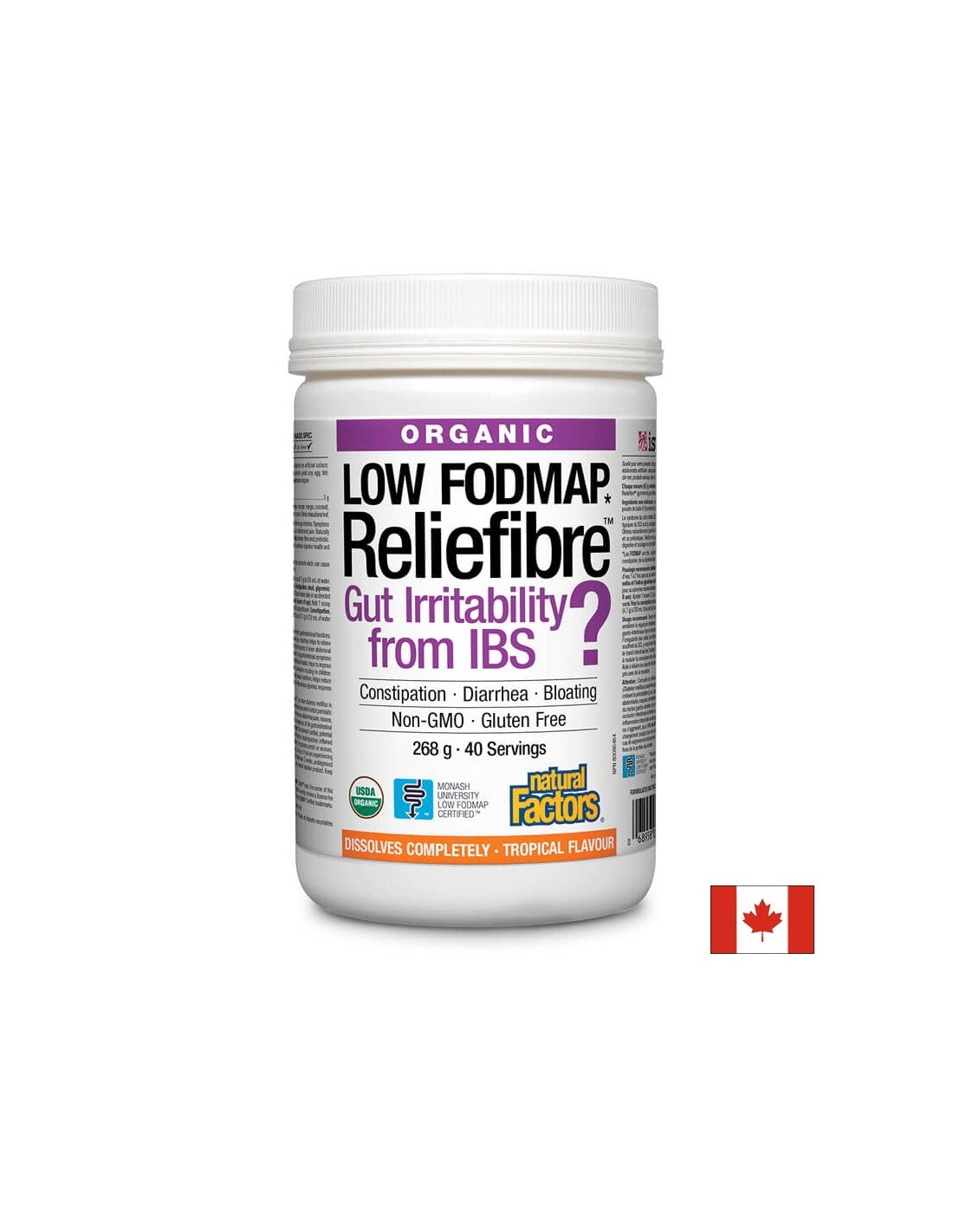 Reliefibre™ /rozpustná dietní vláknina 268 gx 40 dávek <tc>Natural Factors</tc>