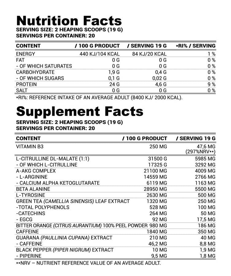 La revuelta pre-entrenamiento | Potencia adicional - 380 gramos
