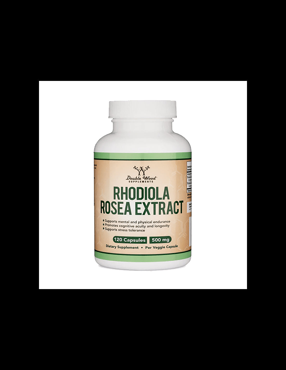 Rhodiola Rosea Extract - Golden root extract, 120 capsules Double Wood - Nutra Best Europe