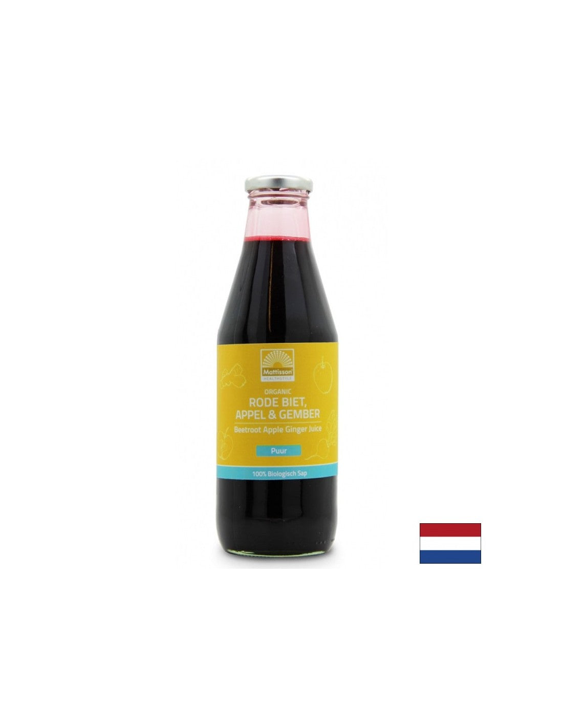 Organic beet, apple and ginger juice - Digestion and peristalsis, 750 ml