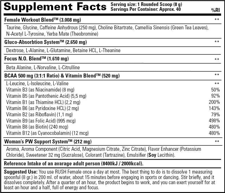 RUSH Female 320 grams