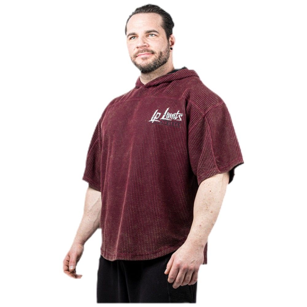 Legal Power Stone Wash Rag Top Hoodie ''Boston'' / Hooded Top / Red - Red