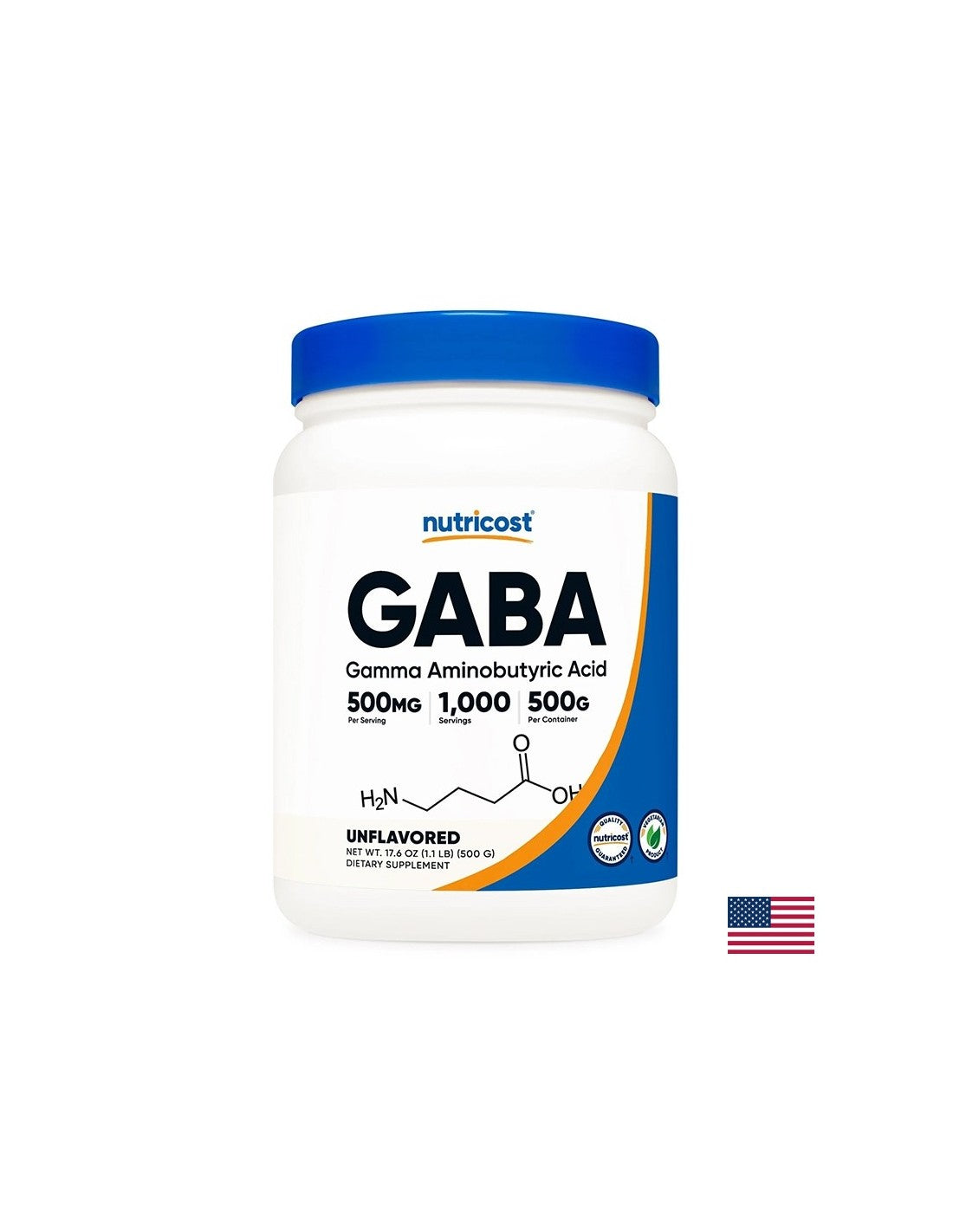 Stress and good mood - GABA (gamma-aminobutyric acid), 500 g powder