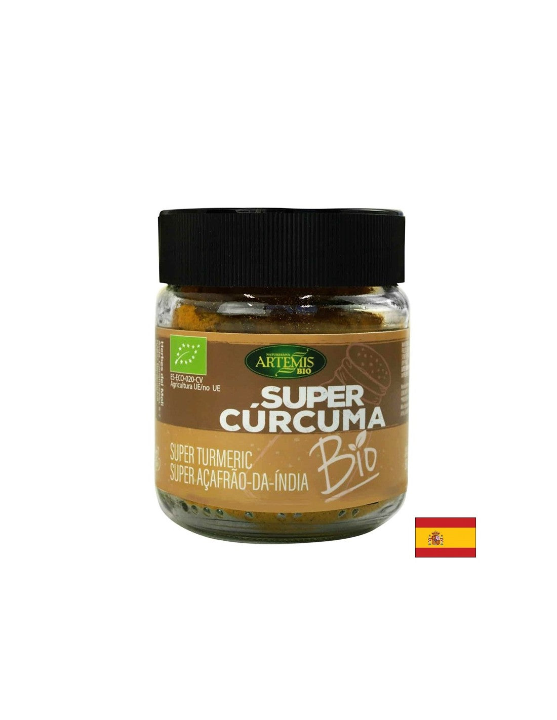 Aromatic organic spices - Turmeric, carob, black pepper and ginger, 80 g, powder
