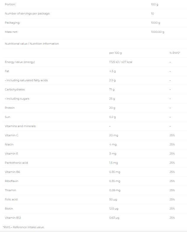 BESTIA Ultra Gainer - 3000 grams