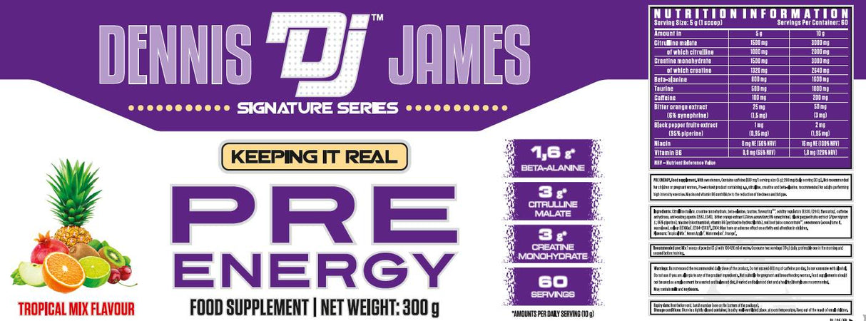 Pre-Energy | Advanced Pre-Workout Formula - 300 grams