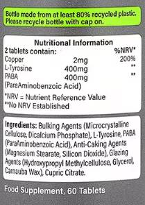 PE Nutrition | Tan Tablets - 60 Tablets