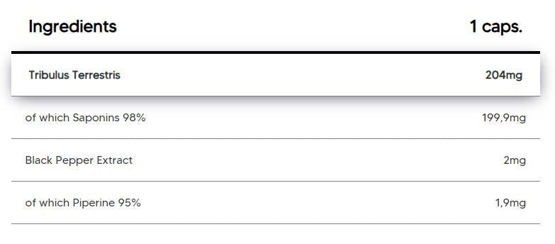 Tribulus terrestris 204 mg | Met 98% saponinen - 120 capsules