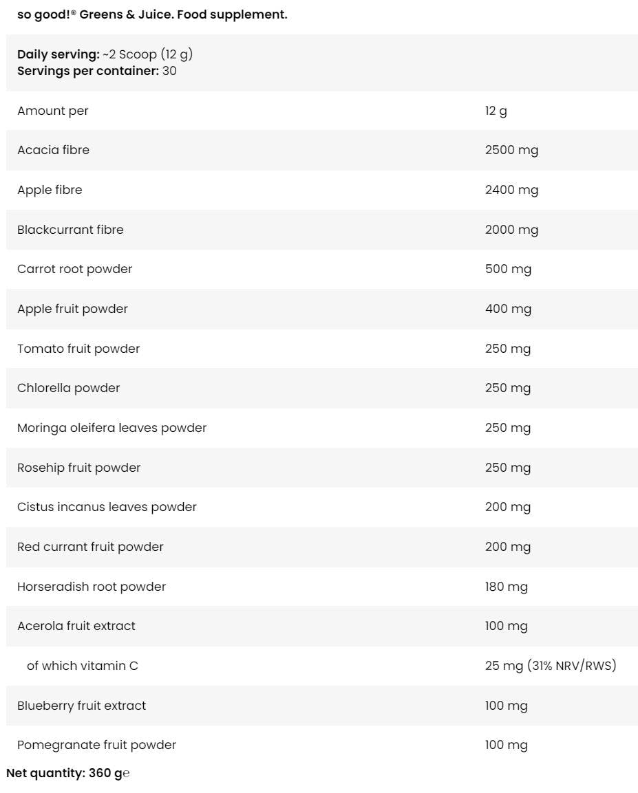 Greens & Juice | Tak dobře! Série - 360 gramů