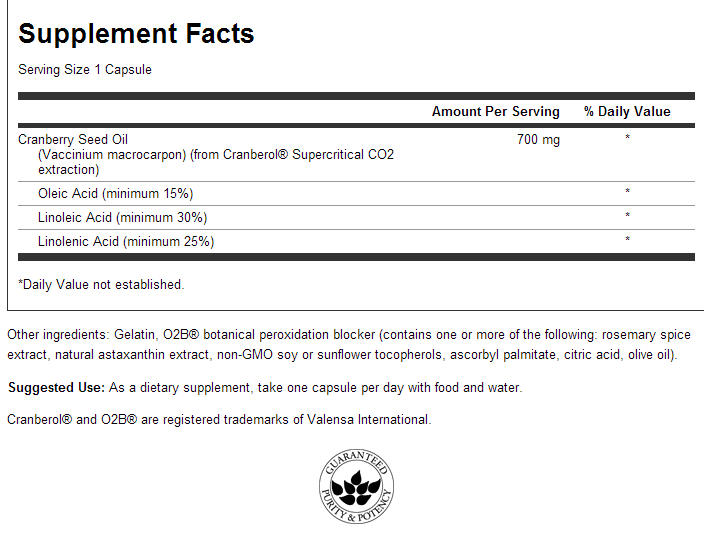 Omega 3-6-9 Cranberry 700 mg 30 Gel capsules