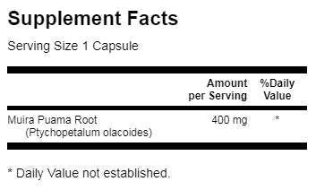 Muira Puama Root 400 mg 90 capsules