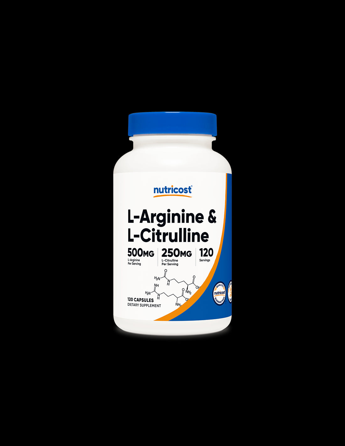 Тонус и енергия - Л-Аргинин + Л-Цитрулин (L-Arginine + L-Citrulline), 550 mg + 250 mg/120 капсули Nutricost - Feel You
