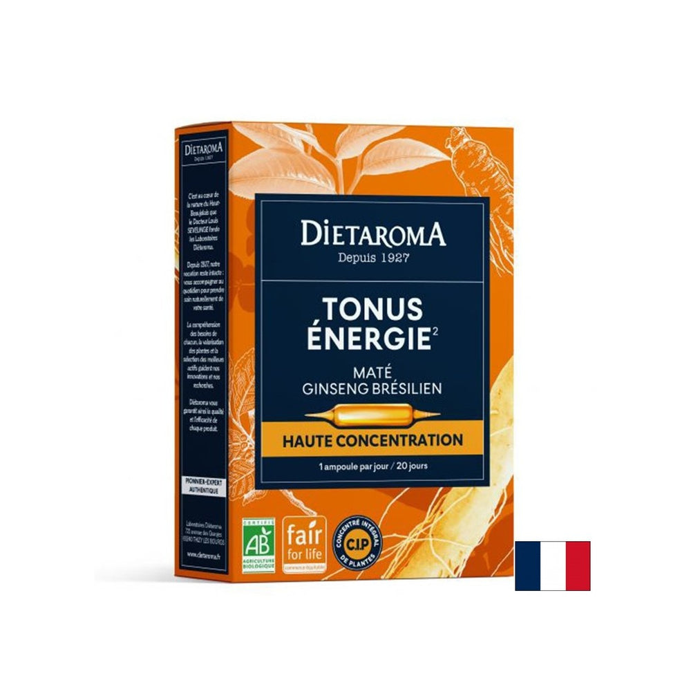 Tone and energy (with yerba mate, Brazilian ginseng), 20 drinking ampoules
