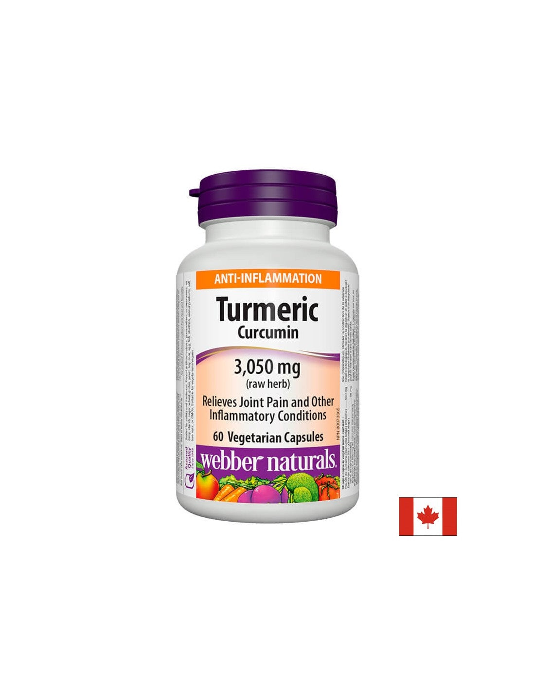 Turmeric Curcumin 600 mg x 60 capsules Webber Naturals