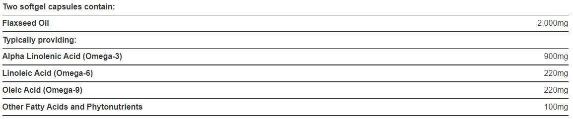 Flaxseed Linseed Oil 1000 mg / Omega 3-6-9 - 60 Gel capsules