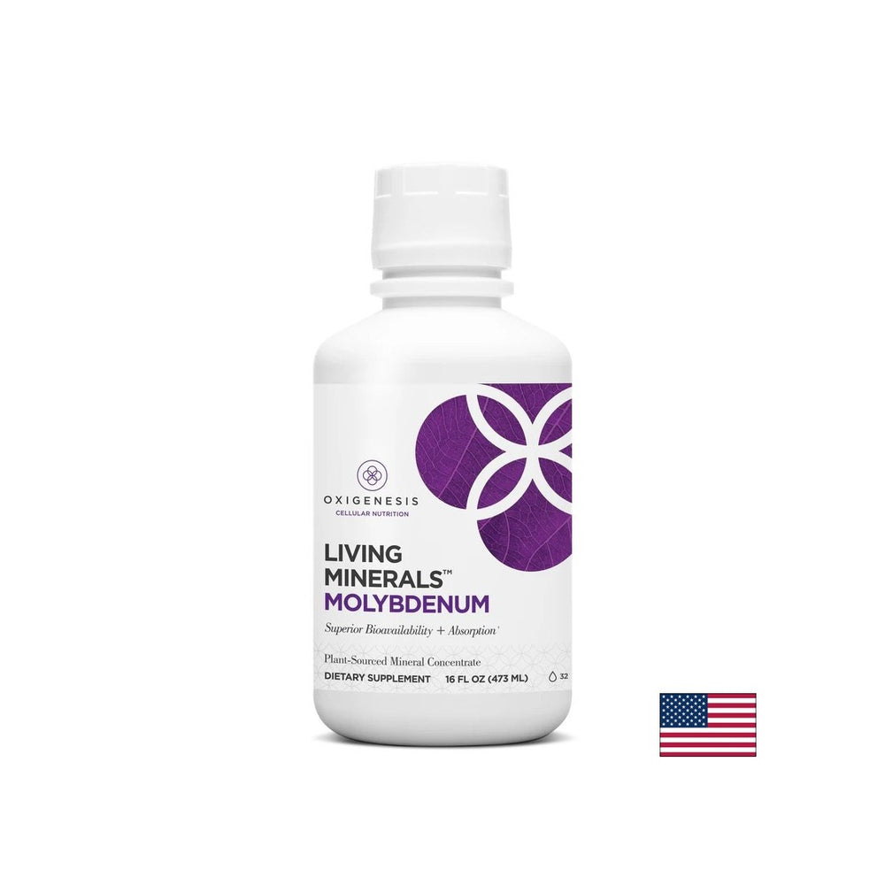 Facilitates the breakdown of amino acids and toxins - Molybdenum Living Minerals, 473 ml