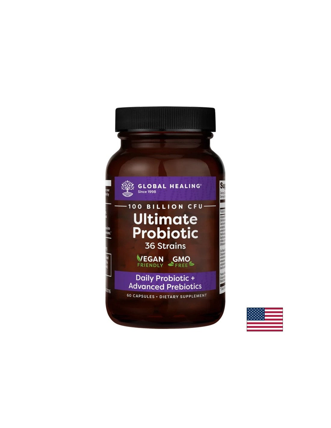 Ultimate Probiotic 100 billion active probiotics, 36 strains x 60 capsules