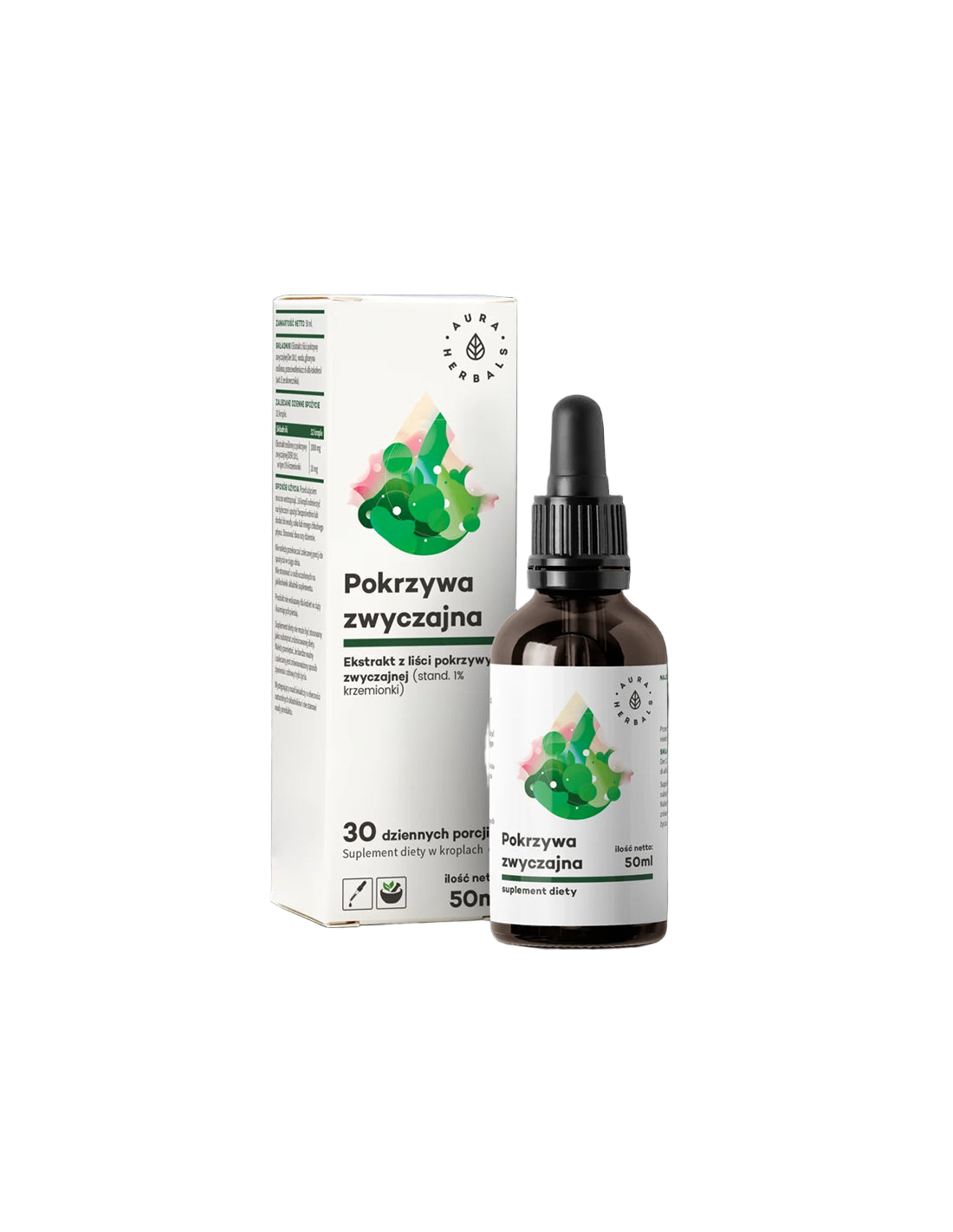 Urinary tract - Nettle (leaf), 50 ml drops Aura Herbals - Nutra Best Europe