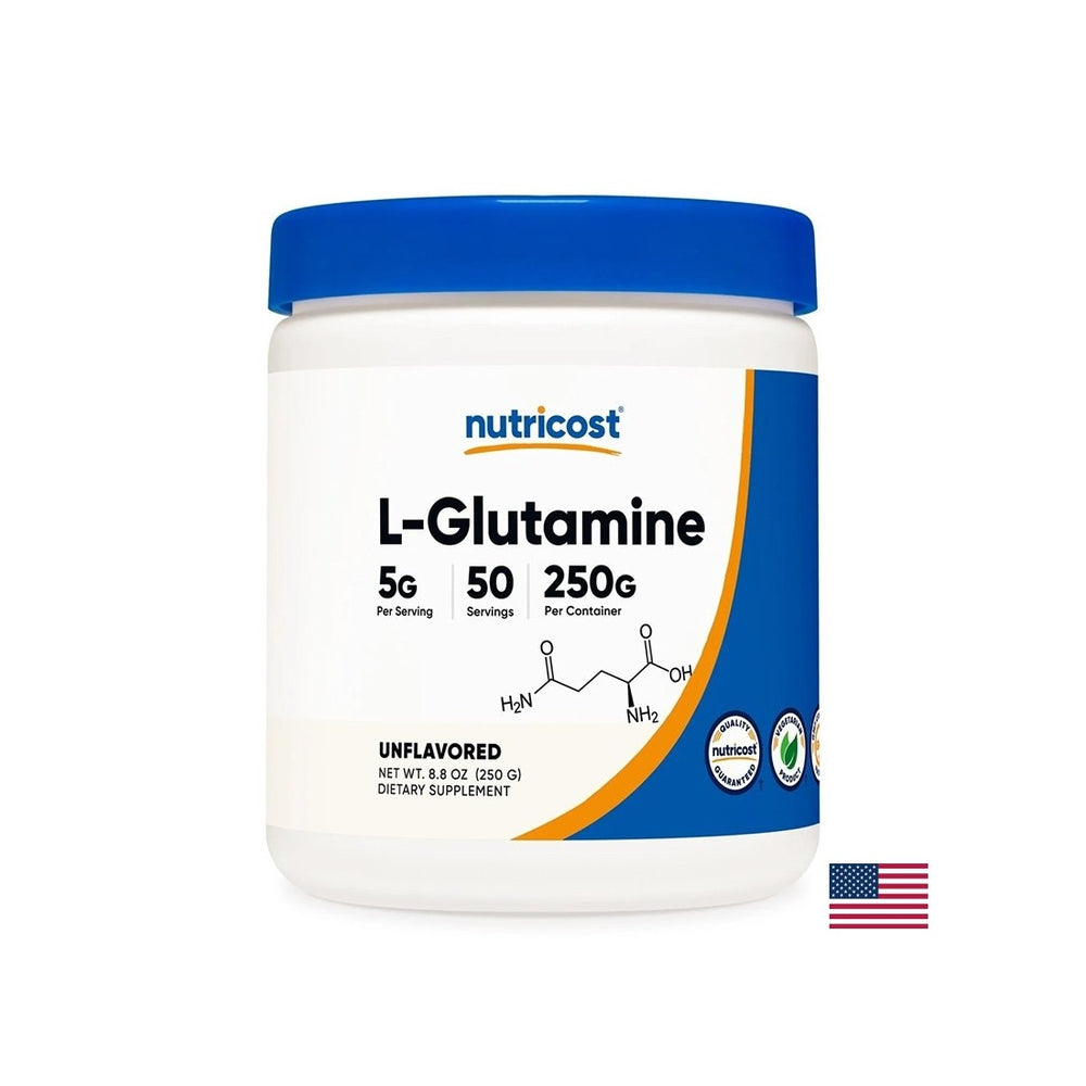 To support muscle and intestinal function - L-Glutamine, 5 gx 250 g powder