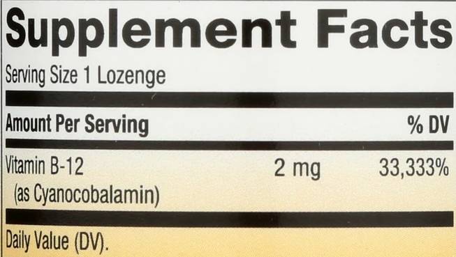B -12 -vitamin 2000 MCG - 100 dragees