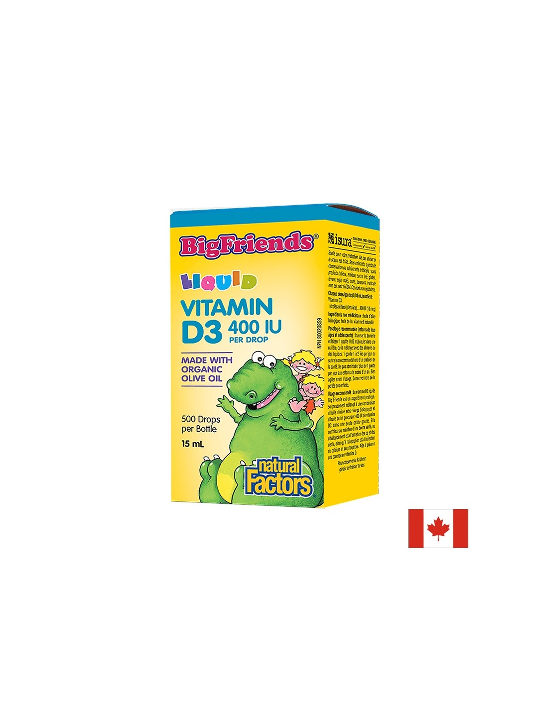 BigFriends Liquid Vitamin D3 for Kids 400 IU - 15 ml