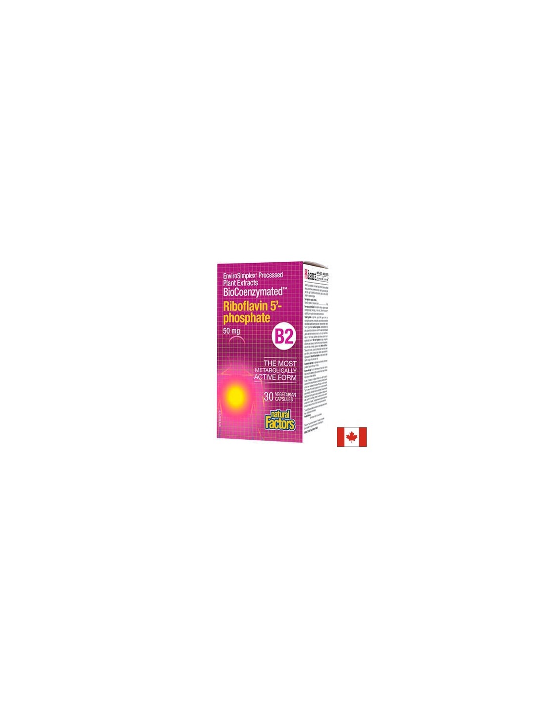 BioCoenzymated Riboflavin 5 Phosphate B2 50 mg - 30 capsules